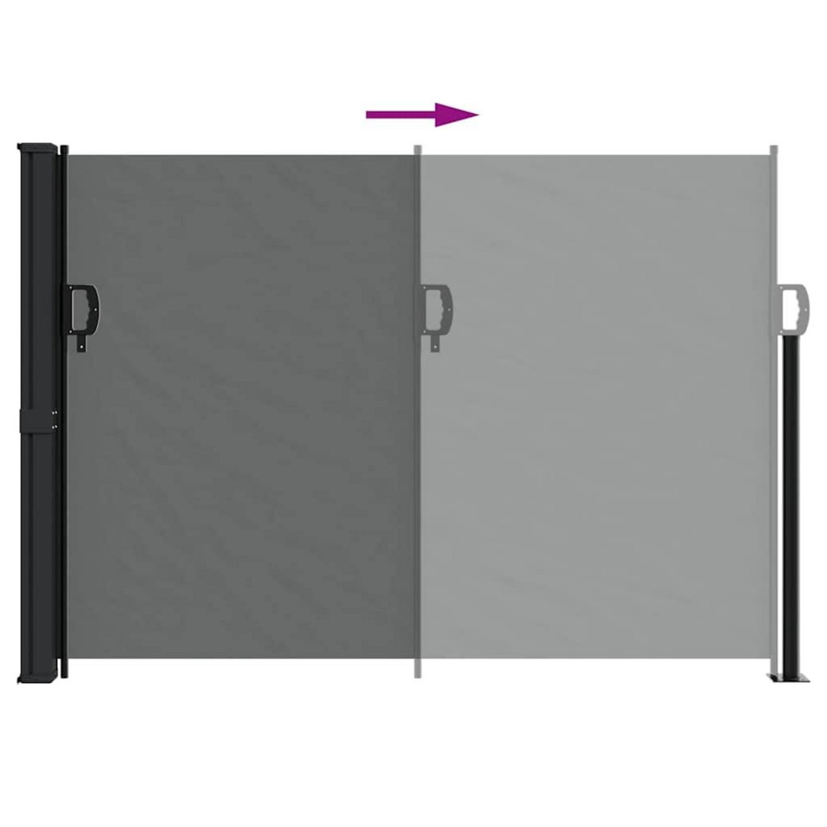 VIDAXL Auvent lateral retractable anthracite 140x500 cm