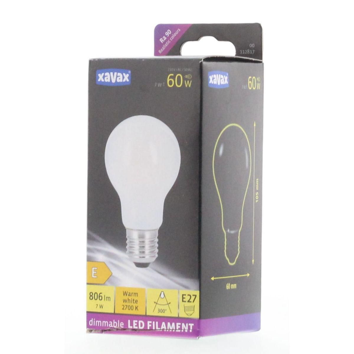 XAVAX Ampoule LED E27 6.5W CLAS