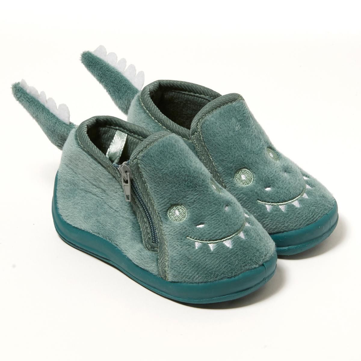 IN EXTENSO Chaussons velours animaux bébé garçon