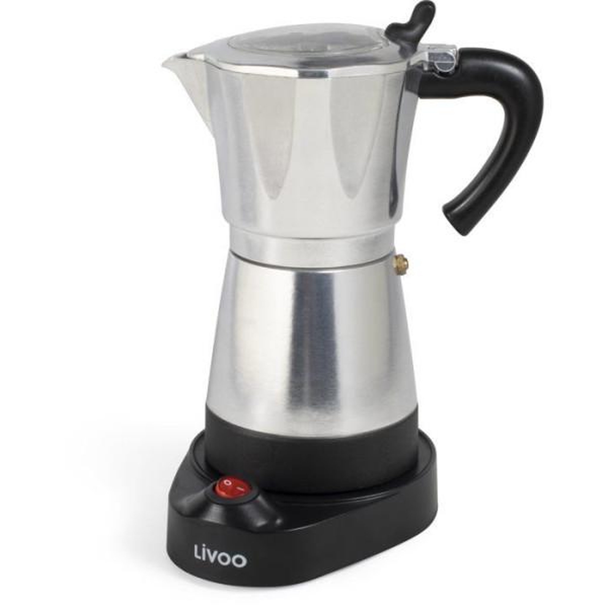 Voir la diapositive 5 : LIVOO Cafetière italienne électrique 6 tasses argent - dod117a