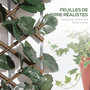Voir la diapositive 5 : OUTSUNNY Lot de 2 haies artificielles feuilles de lierre - treillis extensible - brise-vue canisse végétale feuillage réaliste osier polyester