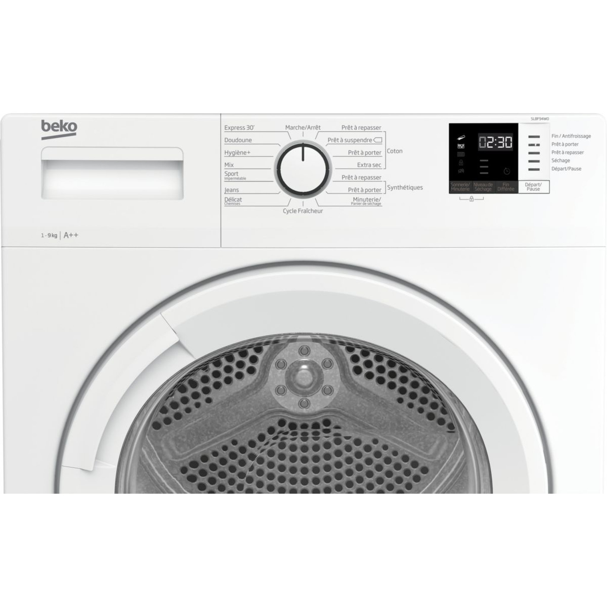 Voir la diapositive 2 : Beko Sèche linge pompe à chaleur SLBF94W0