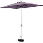 Habitat et Jardin Parasol rectangulaire inclinable  Sol 2  - 2 x 3 m - Violet