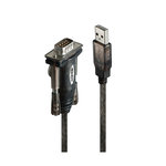 LINDY Lindy 42855 câble Série Gris, Transparent 1,5 m USB Type-A DB-9