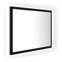 Voir la diapositive 2 : VIDAXL Miroir a LED de salle de bain Noir 60x8,5x37 cm Acrylique