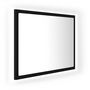 Voir la diapositive 2 : VIDAXL Miroir a LED de salle de bain Noir 60x8,5x37 cm Acrylique