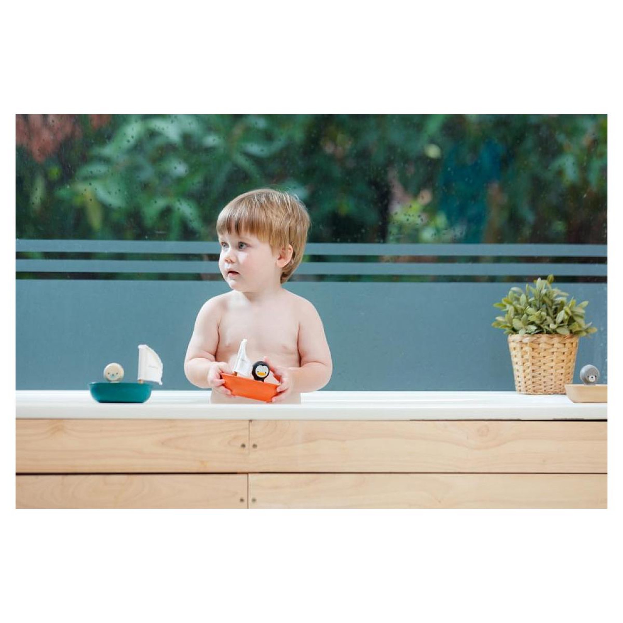 Voir la diapositive 3 : Plan Toys Jouets pour le bain - Bateau pingouin