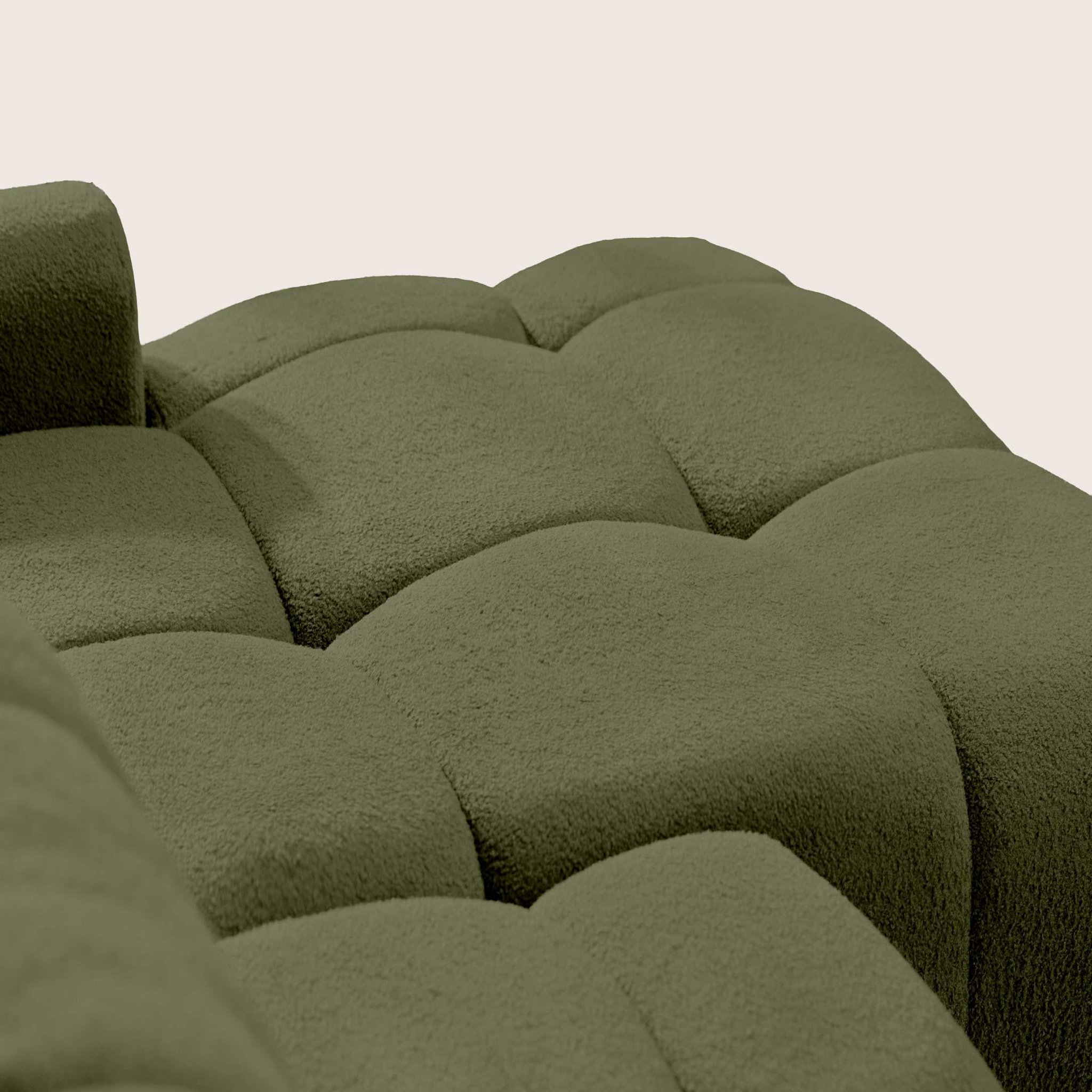 Voir la diapositive 6 : BEST MOBILIER Yulin - canapé d'angle ouvert droit 4 places convertible avec coffre en tissu bouclette