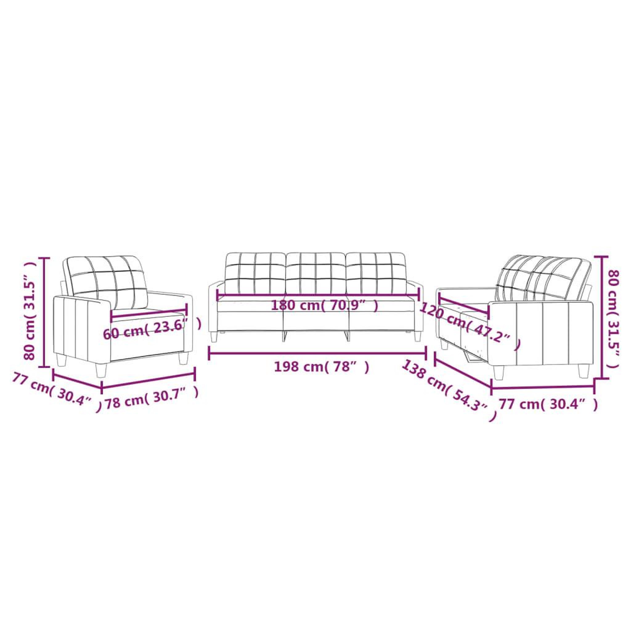 Voir la diapositive 6 : VIDAXL Ensemble de canapes 3 pcs avec coussins Gris Similicuir