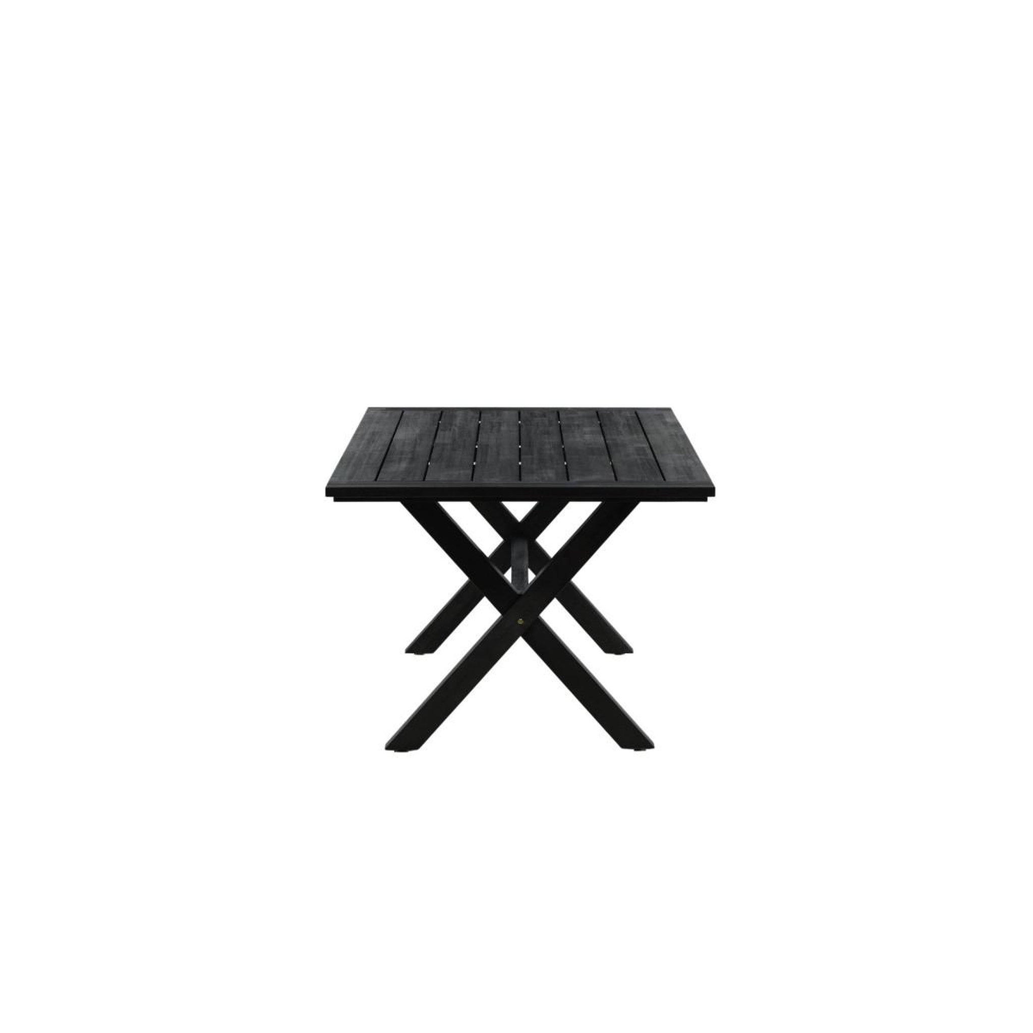 Voir la diapositive 2 : Paris Prix Table de jardin en bois  rives  200cm noir