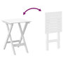 Voir la diapositive 5 : VIDAXL Chaise a bascule avec table pliable blanc bois massif peuplier