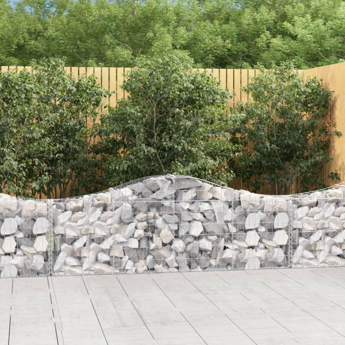 VIDAXL Paniers a gabions arques 11 pcs 200x30x60/80 cm Fer galvanise