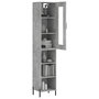 Voir la diapositive 3 : VIDAXL Buffet haut Gris beton 34,5x34x180 cm Bois d'ingenierie