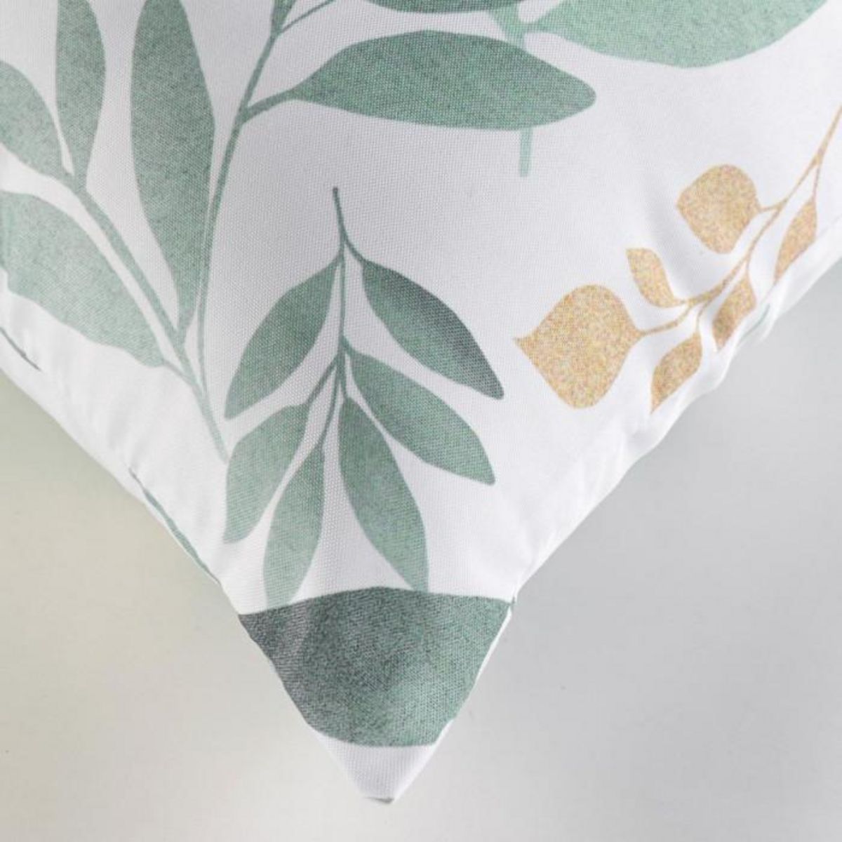 Paris Prix Coussin Déco Imprimé  Biovana  45x45cm Vert & Blanc