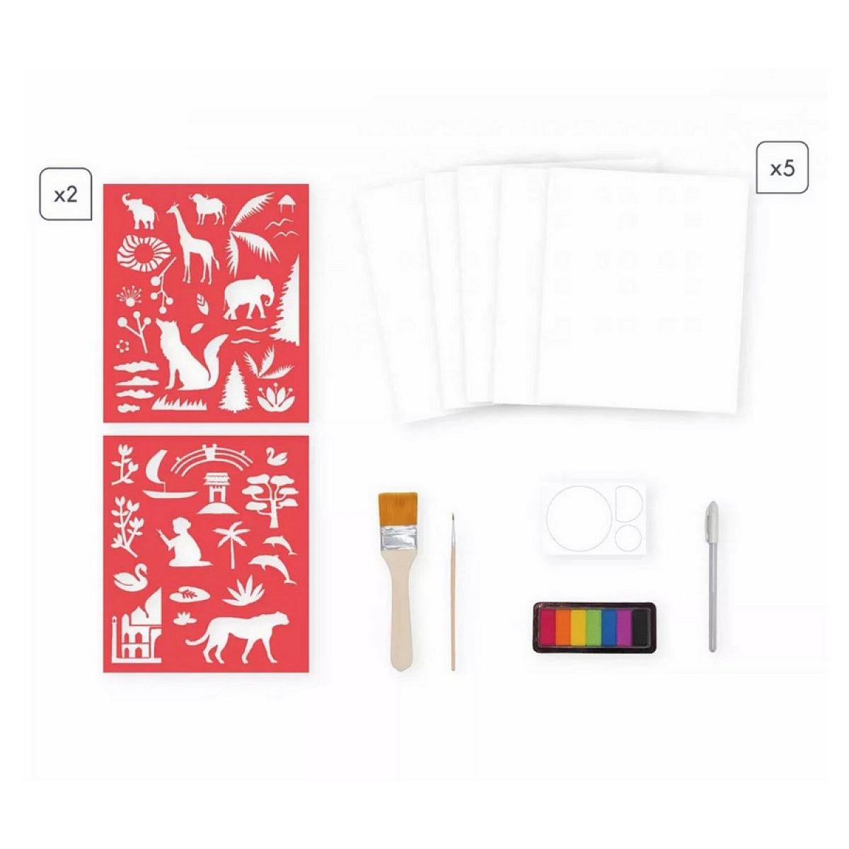 Juratoys-Janod Coffret Créatif Sunset Lover pour Peinture - Créez Vos Propres Tableaux de Coucher de Soleil