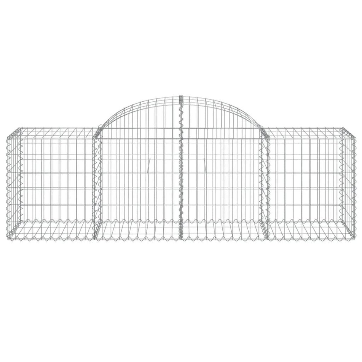 VIDAXL Paniers a gabions arques 50 pcs 200x50x60/80 cm fer galvanise