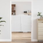 VIDAXL Portes battantes a persiennes 2 paires blanc 90x100 cm