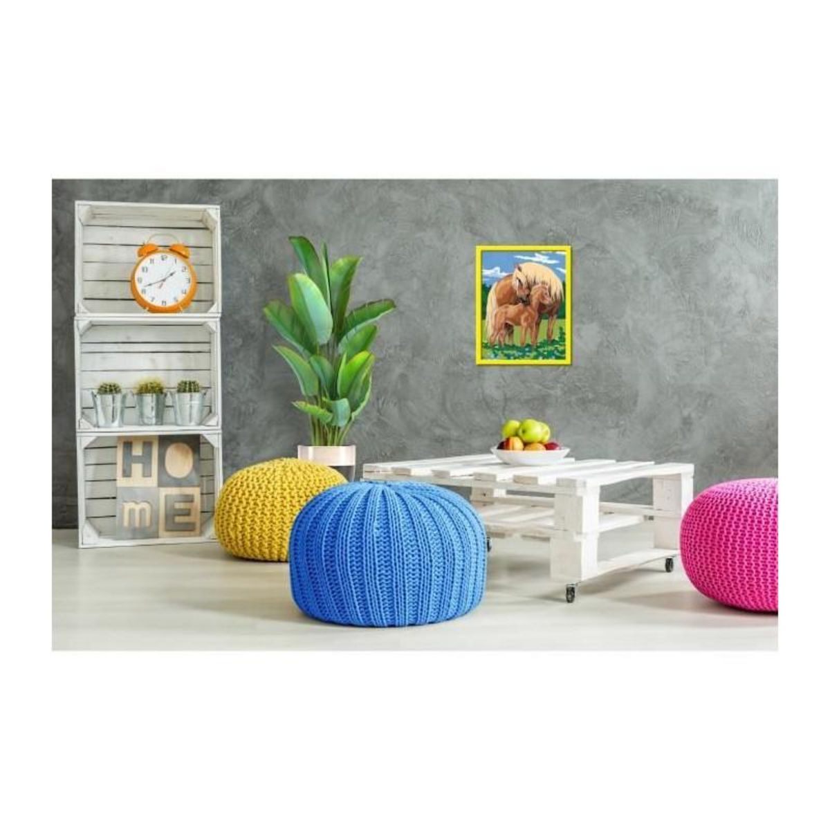 RAVENSBURGER CreArt Kids 31x21cm Fiers chevaux, Kit de peinture par numéros Numéro d'Art, Des 7 ans, 25850, Ravensburger