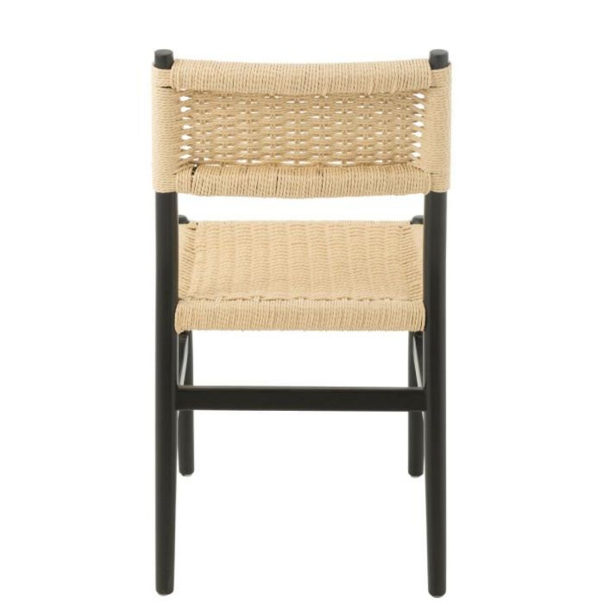 Paris Prix Chaise Corde en Bois  Lap  87cm Noir