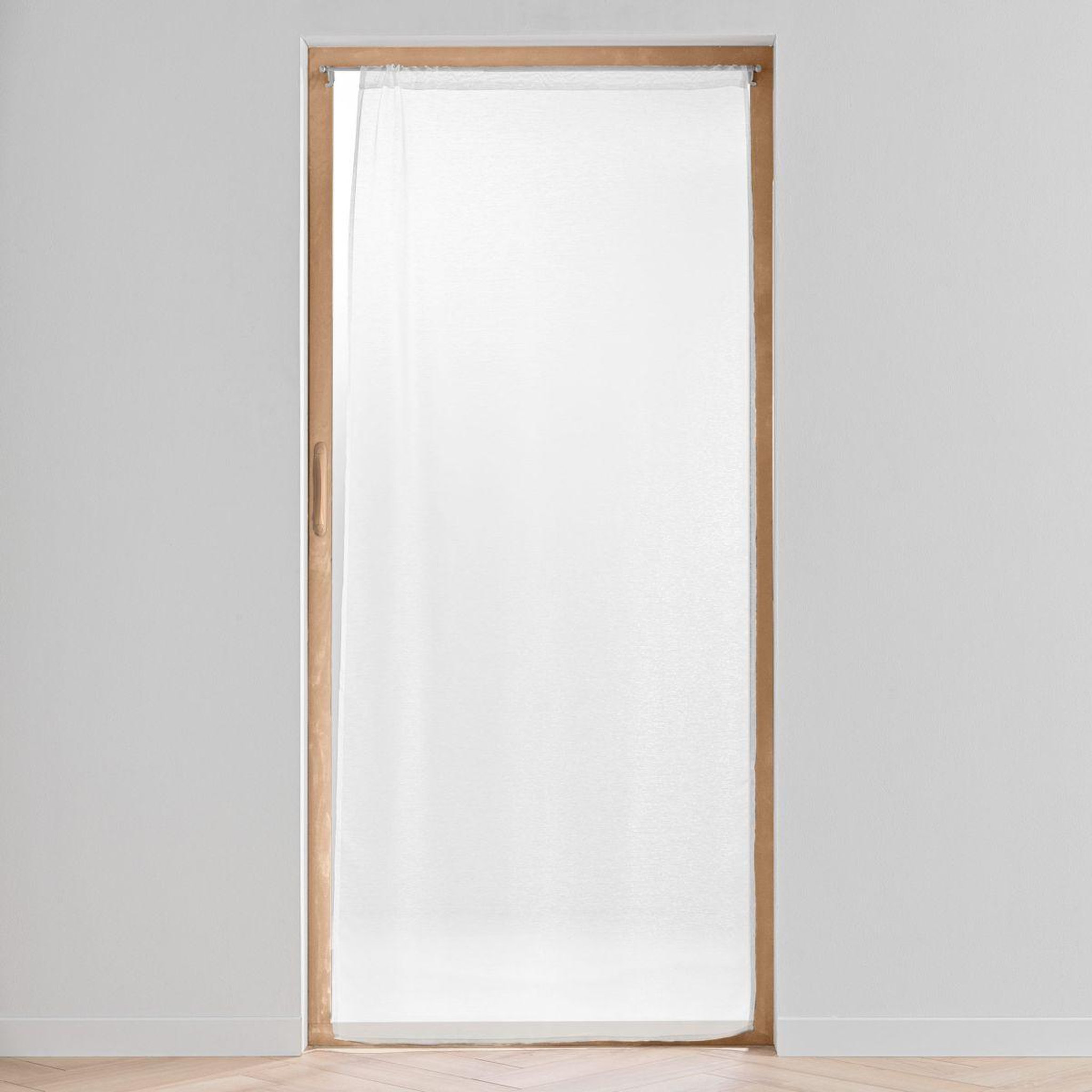 Douceur d'Intérieur Voilage passe-tringle  lisséa  90x200cm blanc
