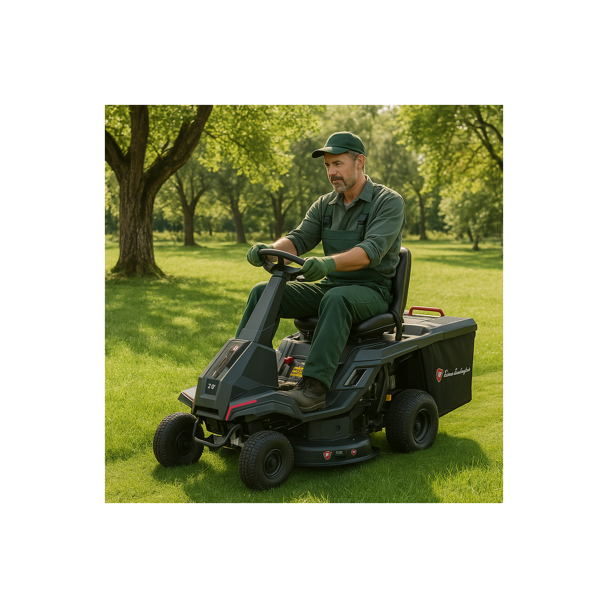 Lamborghini Tracteur Tondeuse Thermique Autoportée Essence 7CV 224Cm3 4 Vitesses + 1 Mulching Ejection latérale Lamborghini