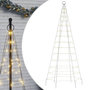 Voir la diapositive 2 : VIDAXL Sapin de Noël a LED sur mat de drapeau 200 LED blanc 180 cm
