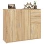 Voir la diapositive 5 : VIDAXL Buffet Chene sonoma 91x29,5x75 cm Bois d'ingenierie