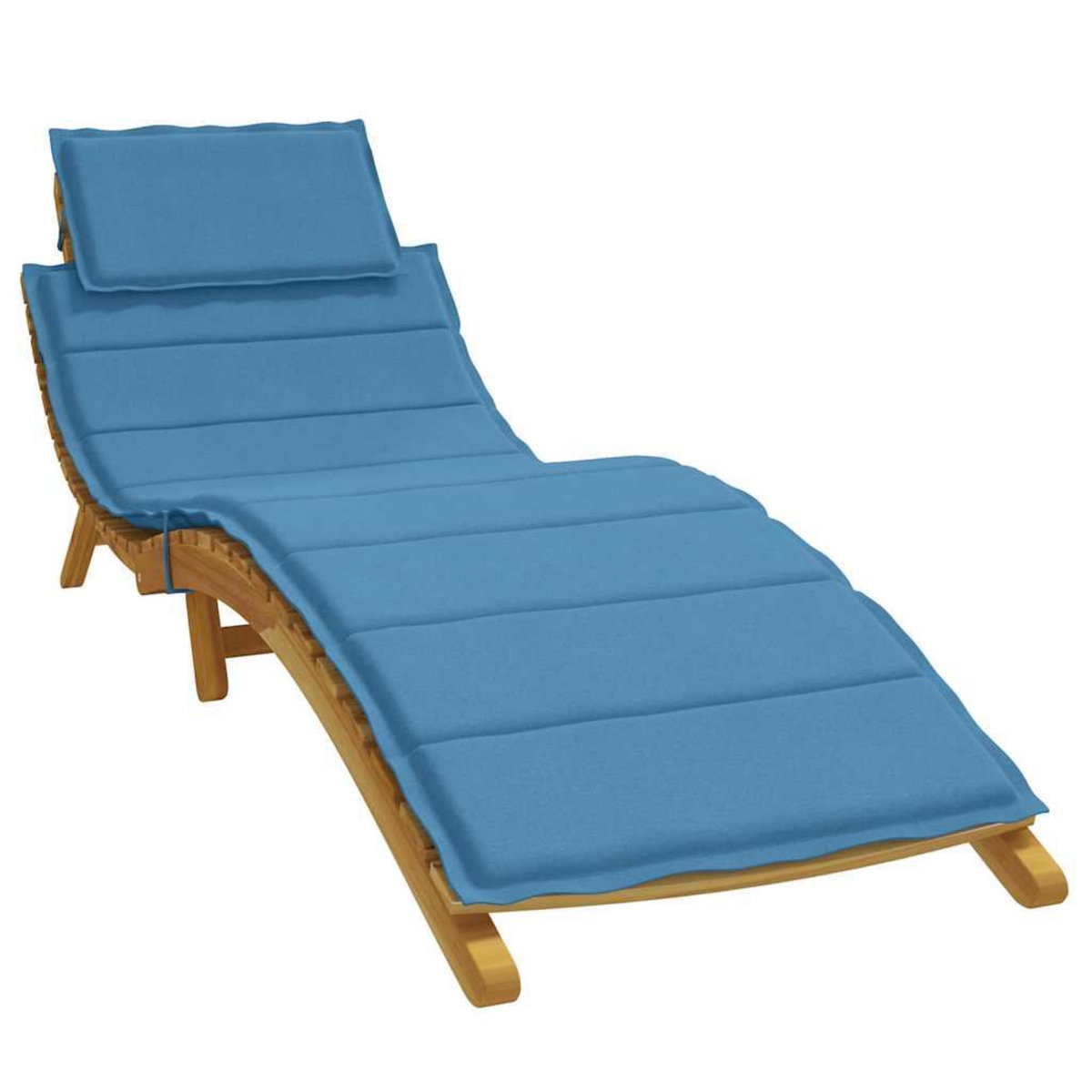 VIDAXL Coussin de chaise longue bleu melange 186x58x3 cm tissu