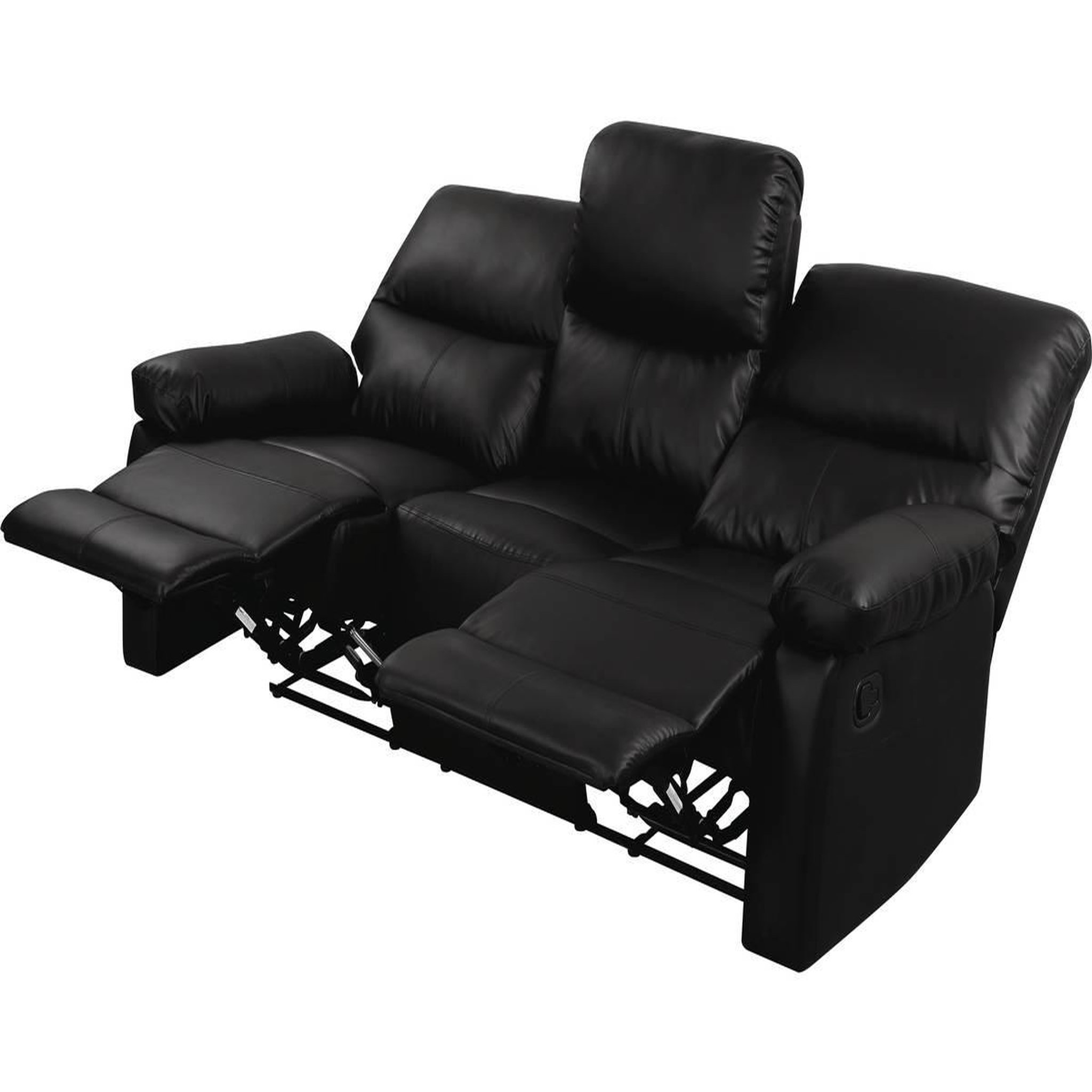 Voir la diapositive 4 : Habitat et Jardin Canapé relax  lincoln  - 197 x 89 x 103 cm - 3 places - noir