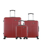 BLUESTAR BLUESTAR - LOT DE 3 - Valises grand format, weekend et cabine XXS MIAMI. Coloris disponibles : Bleu, Gris, Noir, Rose