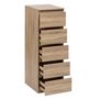 Voir la diapositive 3 : FIVE Chiffonnier 5 tiroirs DOLO - Beige