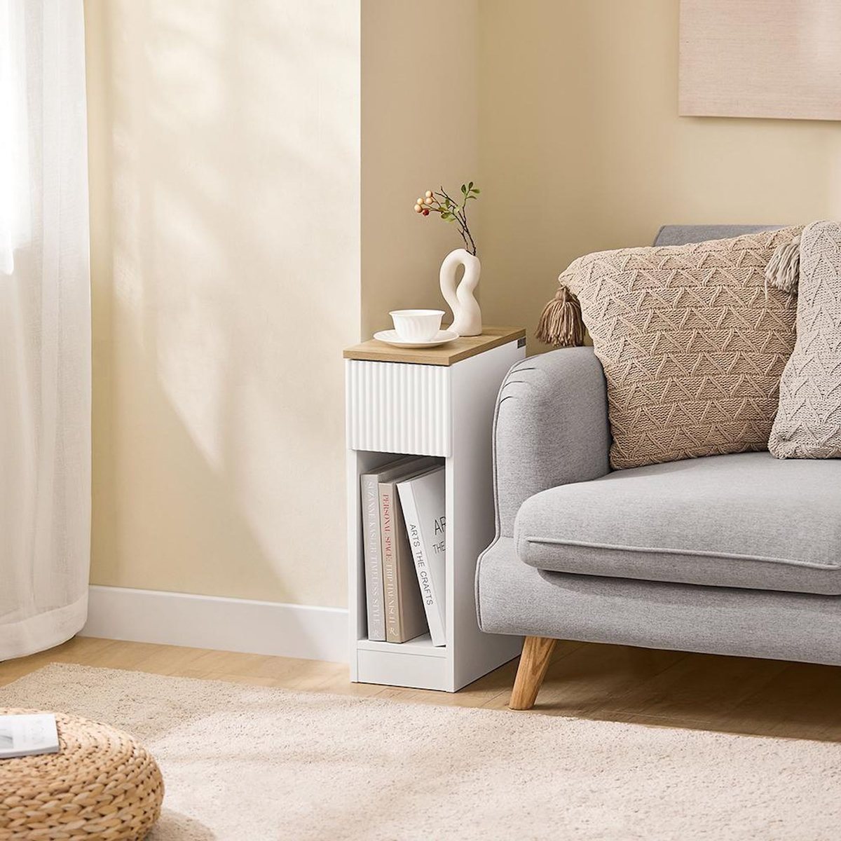 SOBUY SoBuy - Table De Chevet à un tiroir - Nordique - FBT111