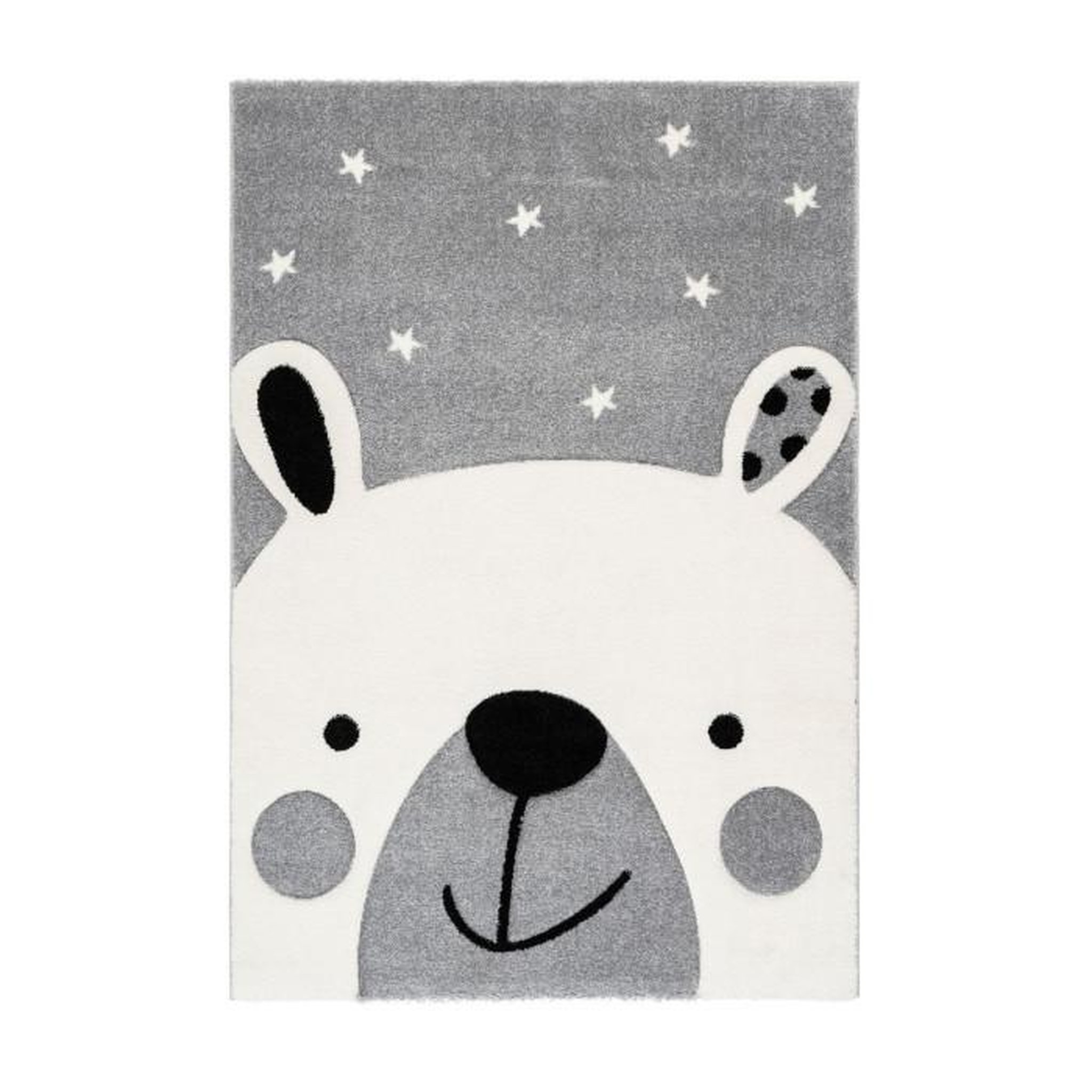 Paris Prix Tapis de Chambre Enfant Ours  Leonora  Argent. Coloris disponibles : Gris