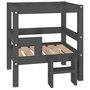 Voir la diapositive 2 : VIDAXL Lit pour chien Gris 55,5x53,5x60 cm Bois de pin solide