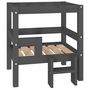 Voir la diapositive 2 : VIDAXL Lit pour chien Gris 55,5x53,5x60 cm Bois de pin solide