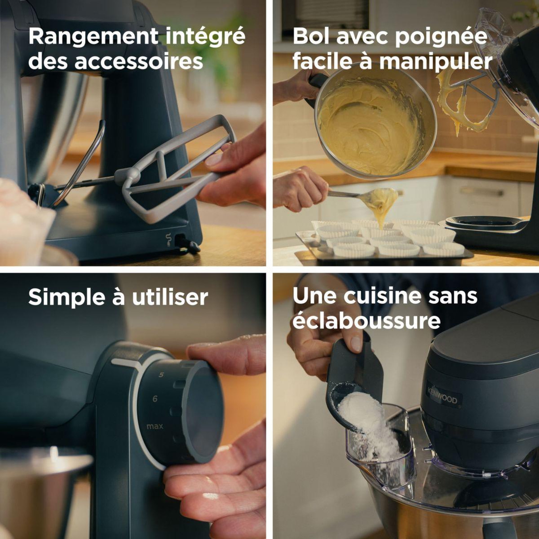 Voir la diapositive 5 : KENWOOD Robot pâtissier multi-tasker khc30.070gy