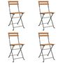 Voir la diapositive 2 : VIDAXL Chaises de bistrot pliantes lot de 4 Bois teck solide et acier