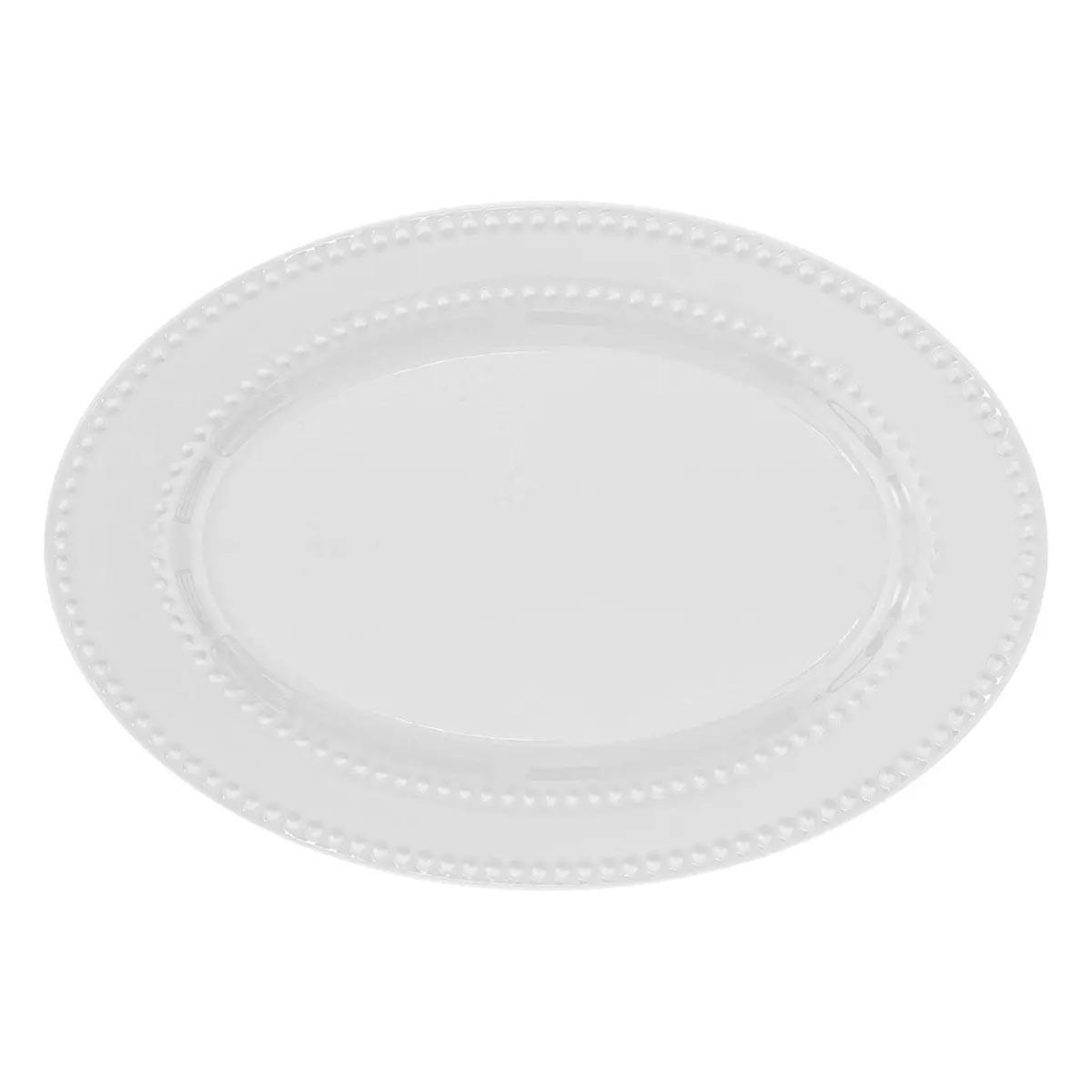 Voir la diapositive 2 : SECRET DE GOURMET Plat de présentation en porcelaine  perle  33cm blanc