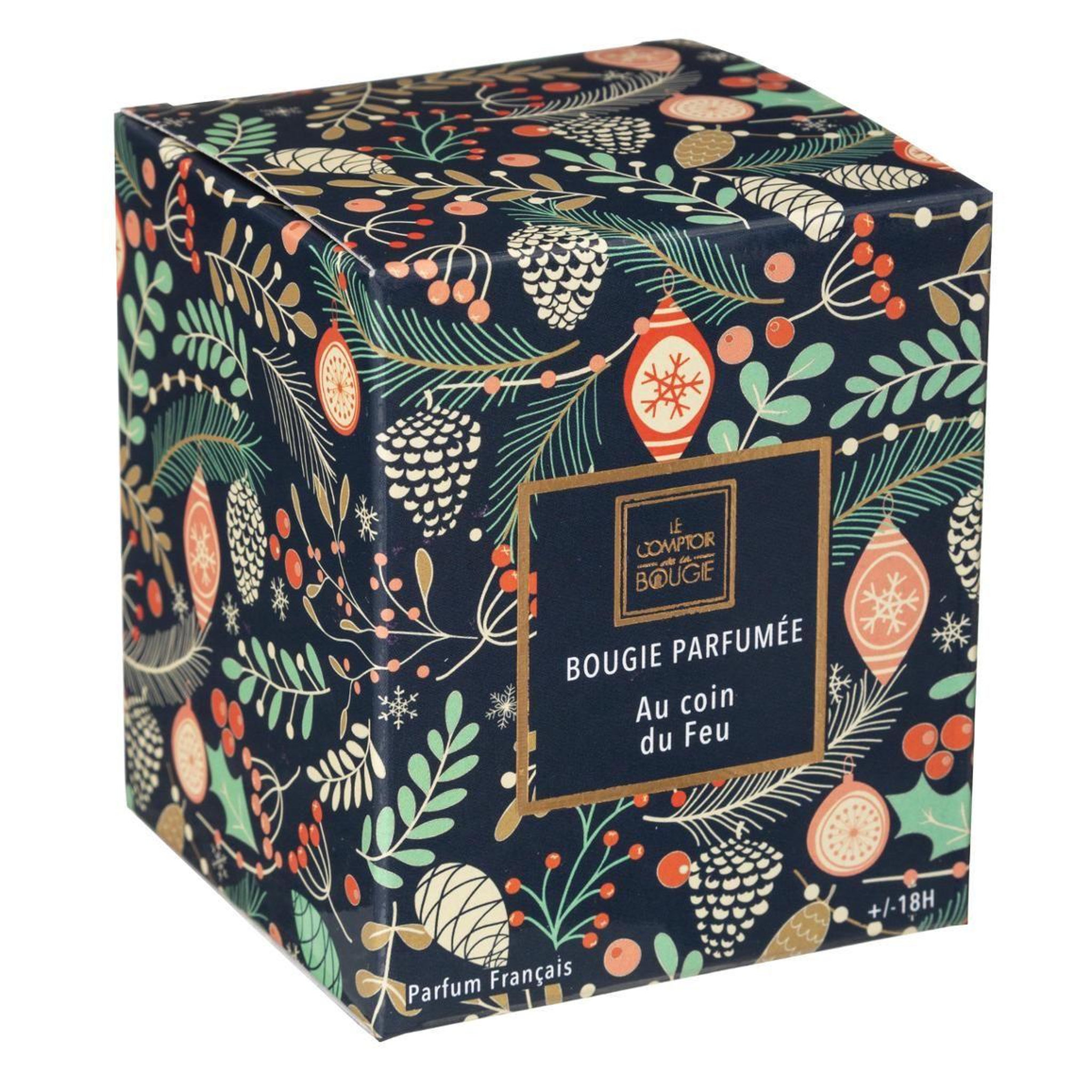 Voir la diapositive 2 : COMPTOIR DE LA BOUGIE Bougie parfumée en verre  neda  8cm au coin du feu