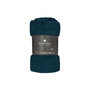 Voir la diapositive 4 : ATMOSPHERA Grand plaid en flanelle uni - 180x130 cm - Bleu foncé