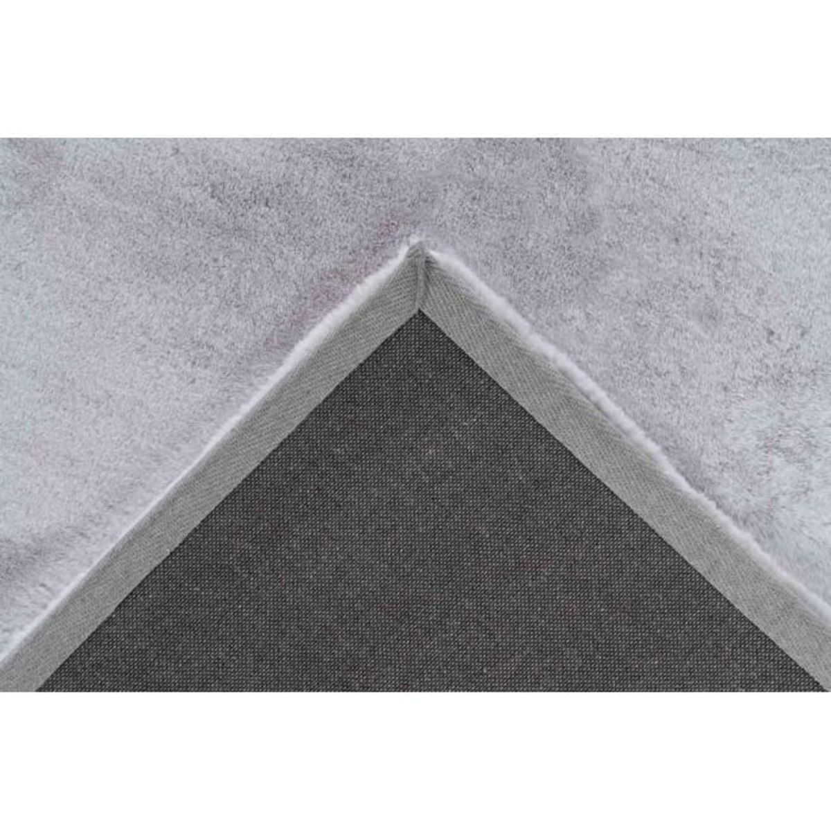 Paris Prix Tapis à Poils Longs Uni  Saika  Gris & Blanc