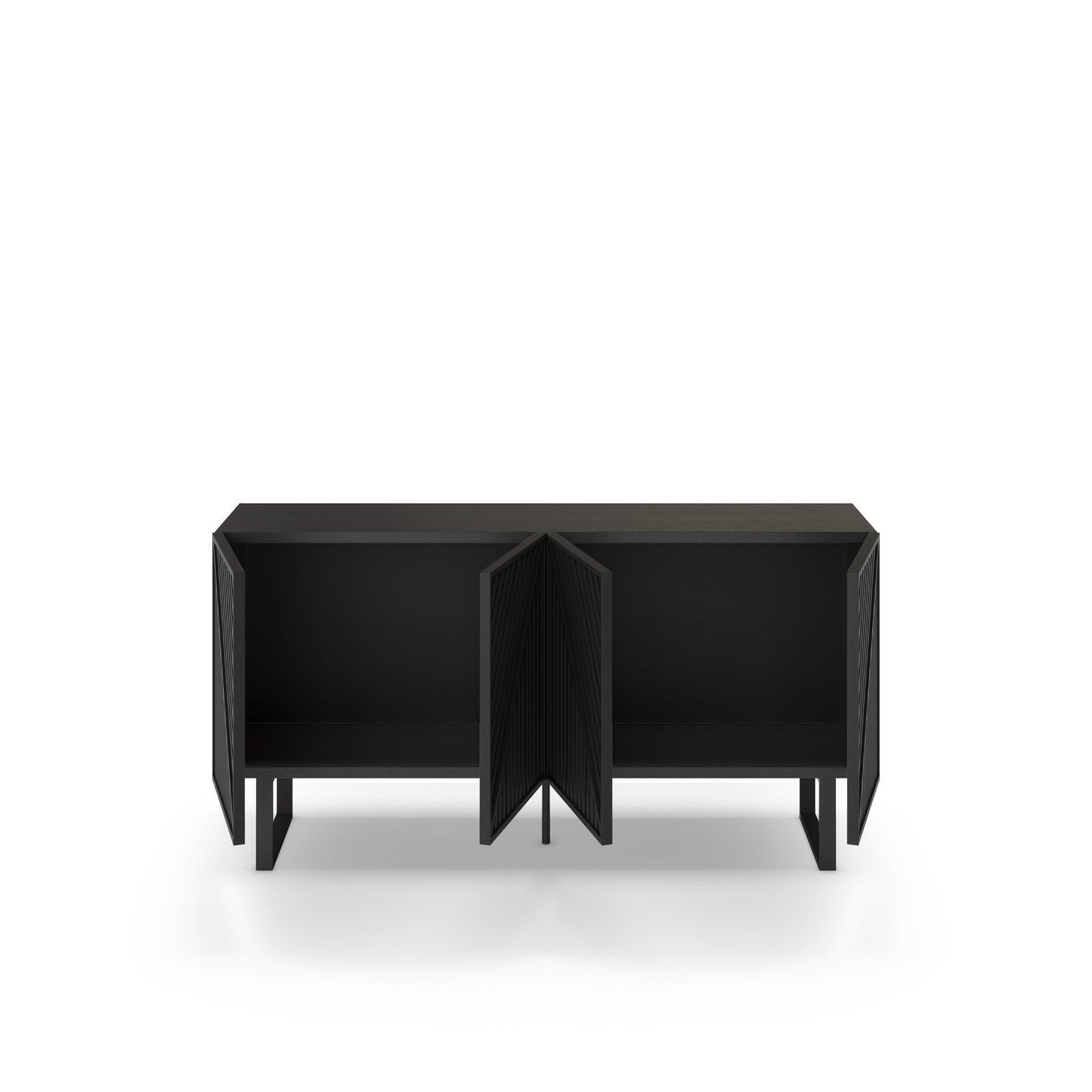 CASANOVA PARIS Selma - meuble tv 161cm en mélamine - noir