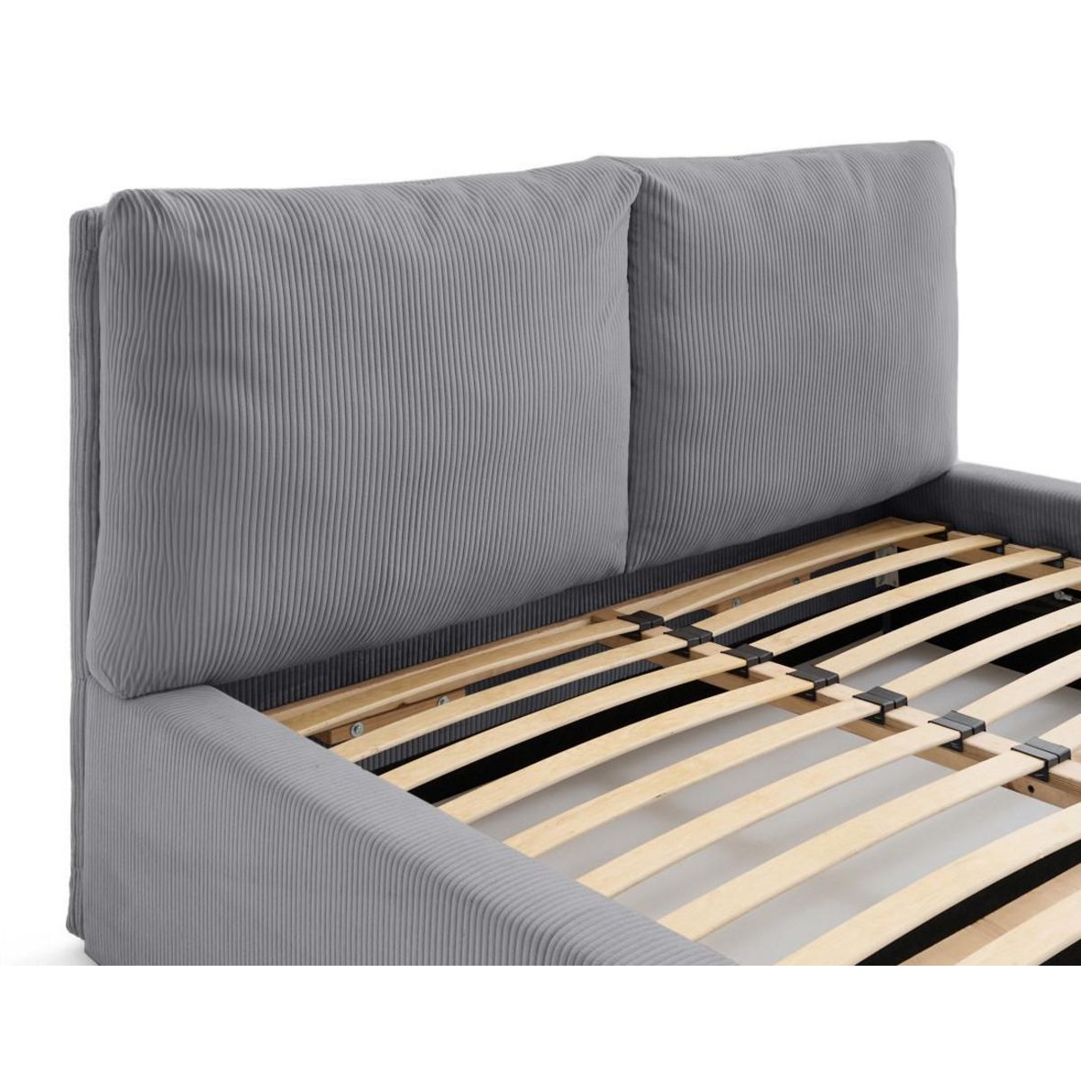 LISA DESIGN Pivoine - lit coffre - 160x200 - en velours côtelé - sommier inclus