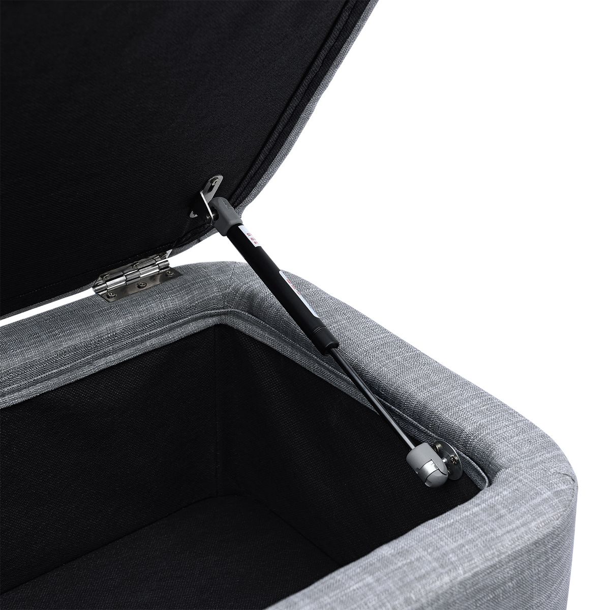 Bout de lit avec coffre en tissu  et pieds bois LAHTI