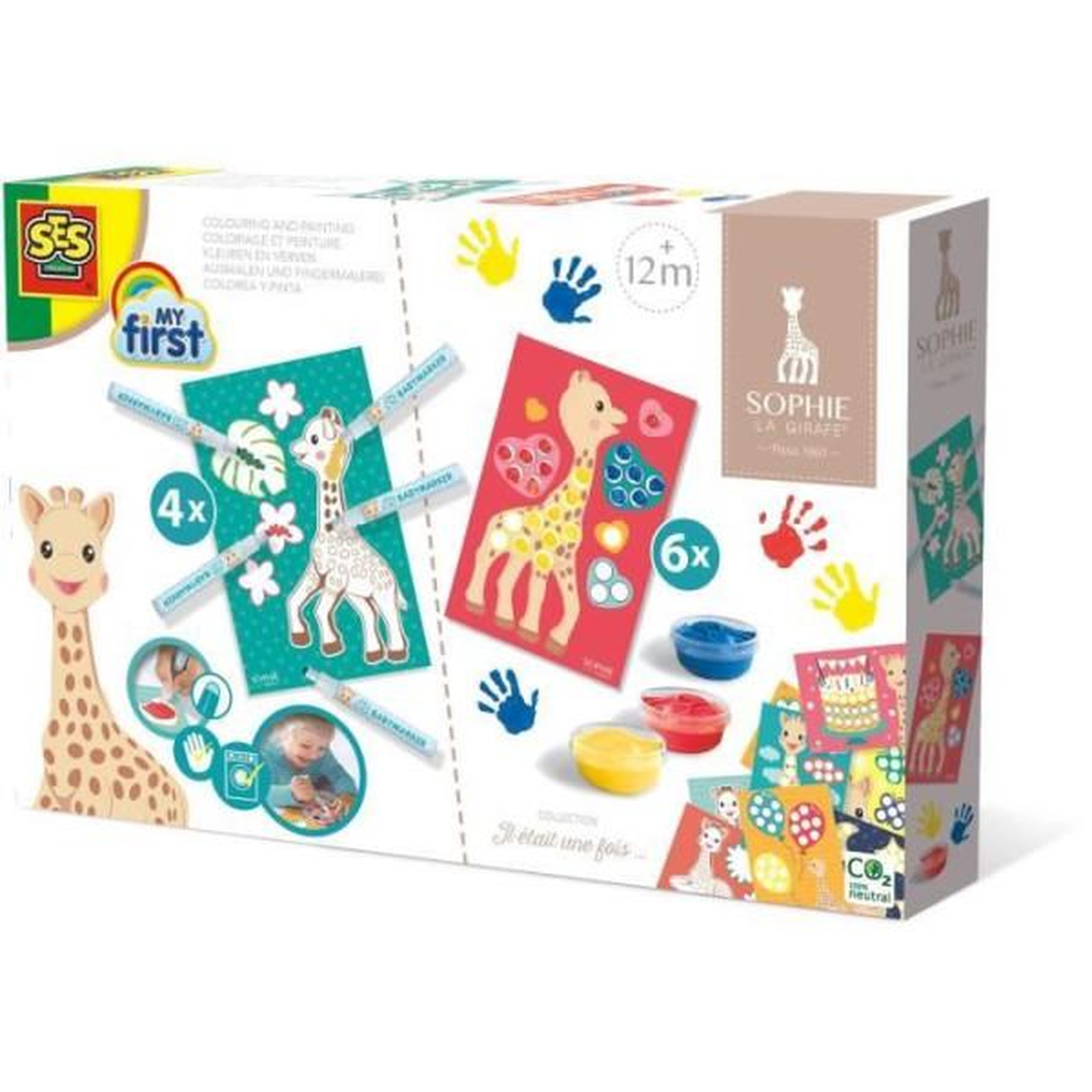 SES Creative Kit coloriage et peinture Sophie la Girafe SES CREATIVE - Pour enfant de 12 mois - Multicolore
