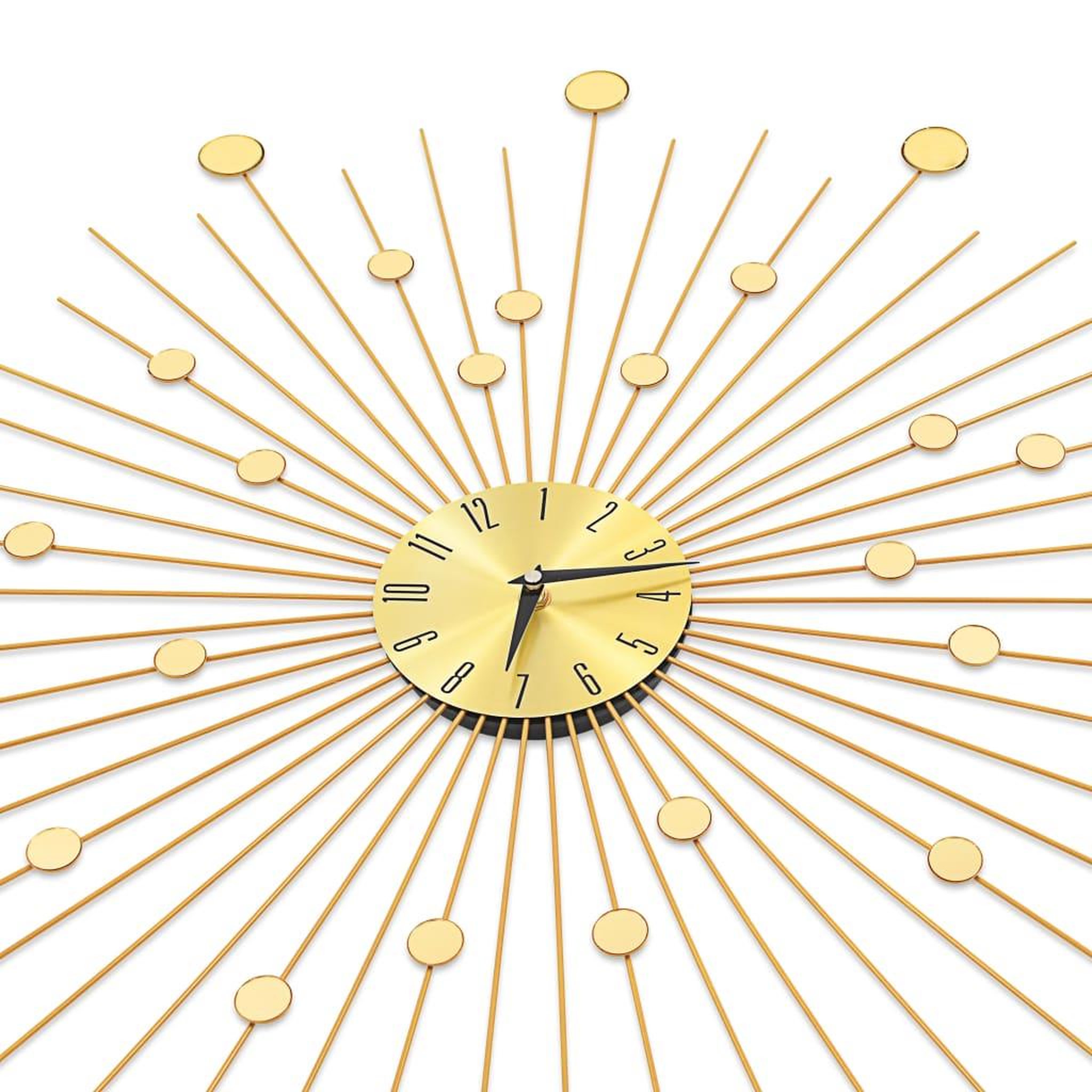 Voir la diapositive 4 : VIDAXL Horloge murale Metal 70 cm Dore