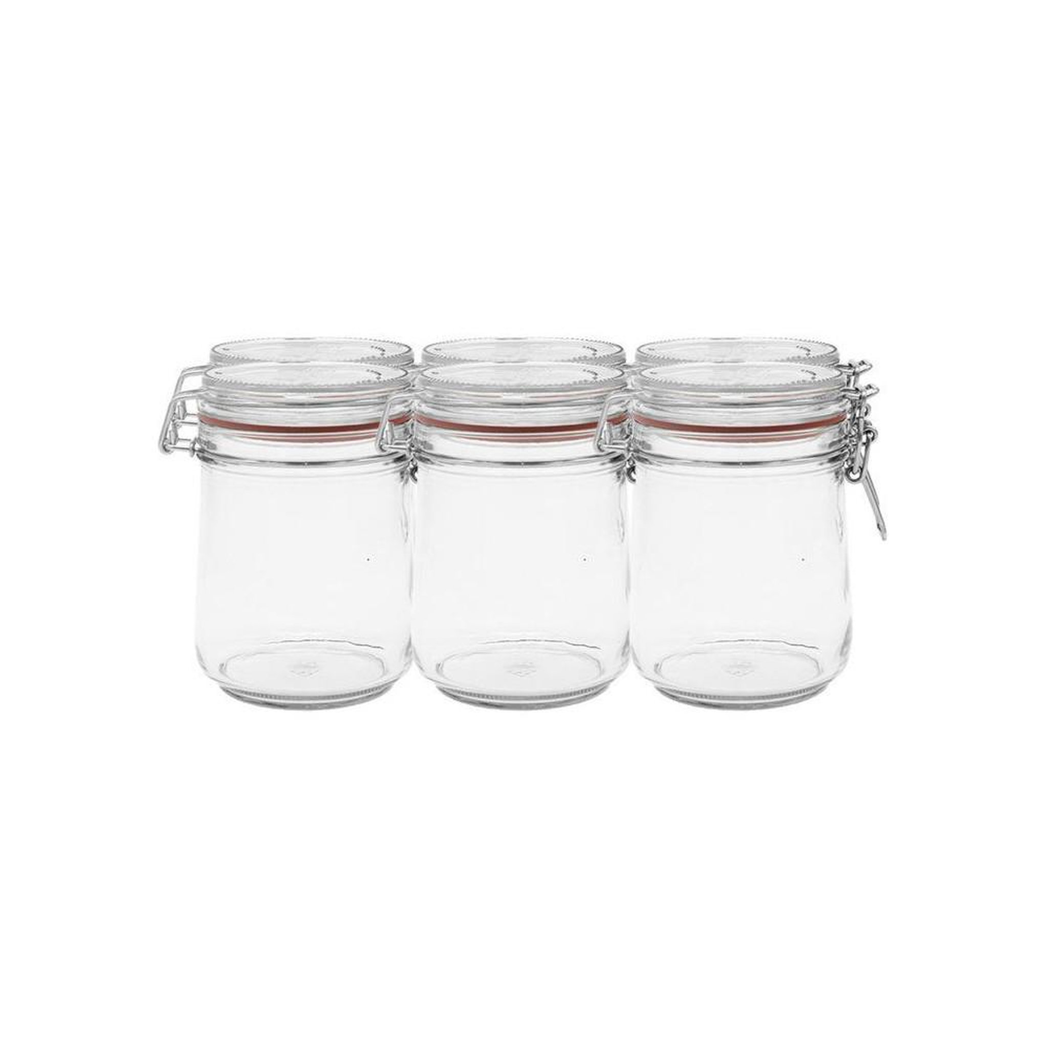 Voir la diapositive 3 : LE PRATIQUE Bocaux en verre à fermeture à armature 750 ml ø85 mm, lot de 6