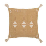 Paris Prix Coussin Déco Triangle  Bali  50x50cm Naturel & Beige