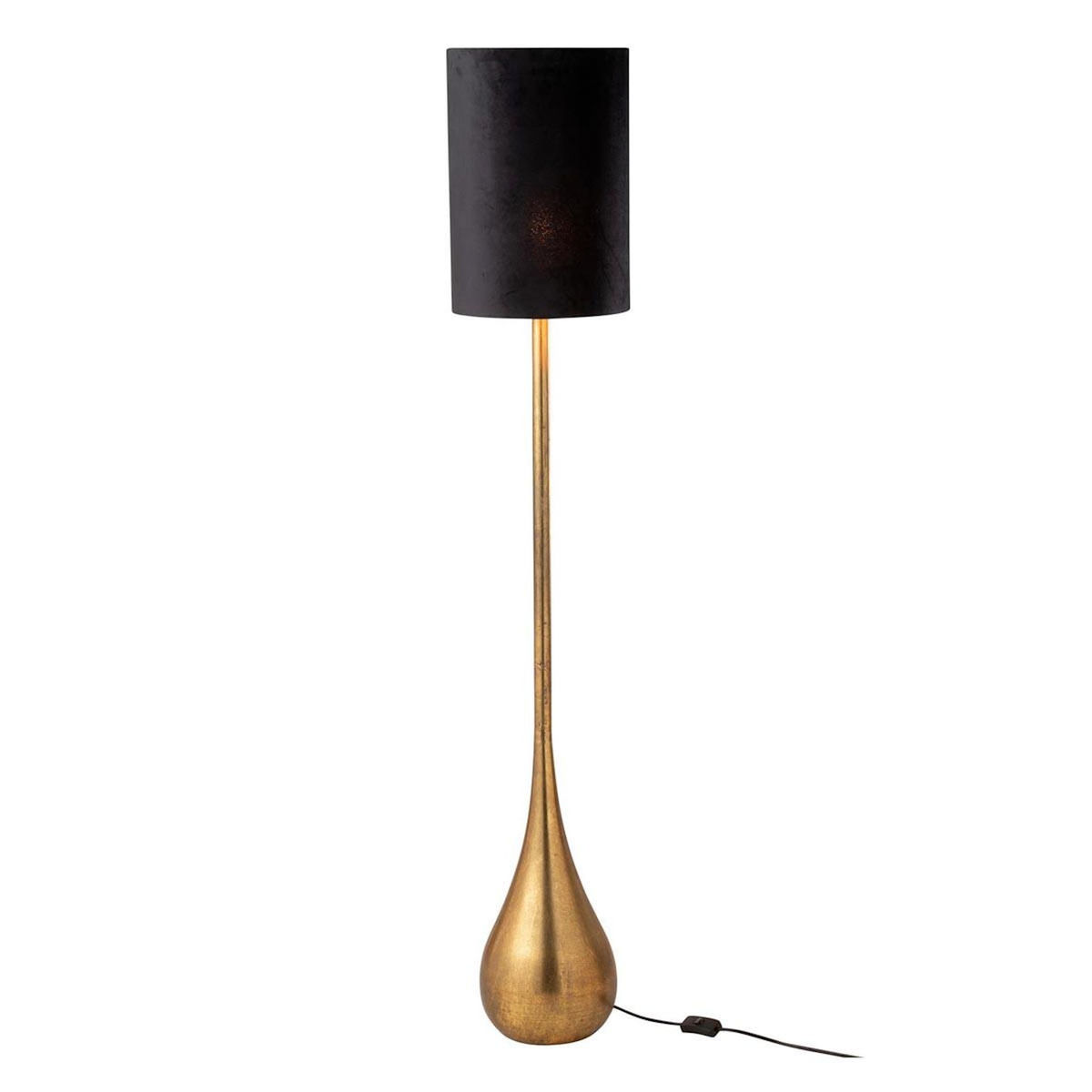 Paris Prix Lampadaire Design Goutte  Jonhie  130cm Or & Noir