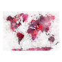 Voir la diapositive 2 : Paris Prix Papier Peint  World Map : Red Watercolors